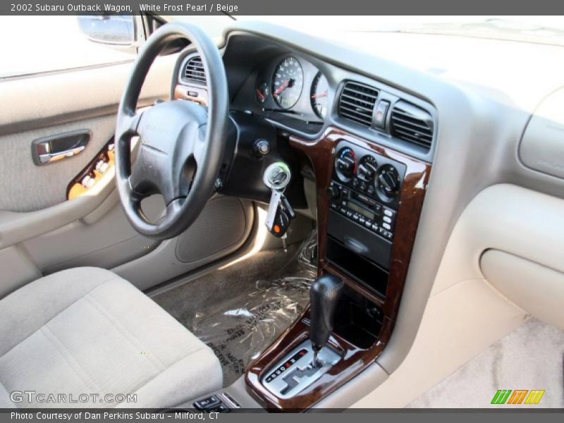 White Frost Pearl / Beige 2002 Subaru Outback Wagon