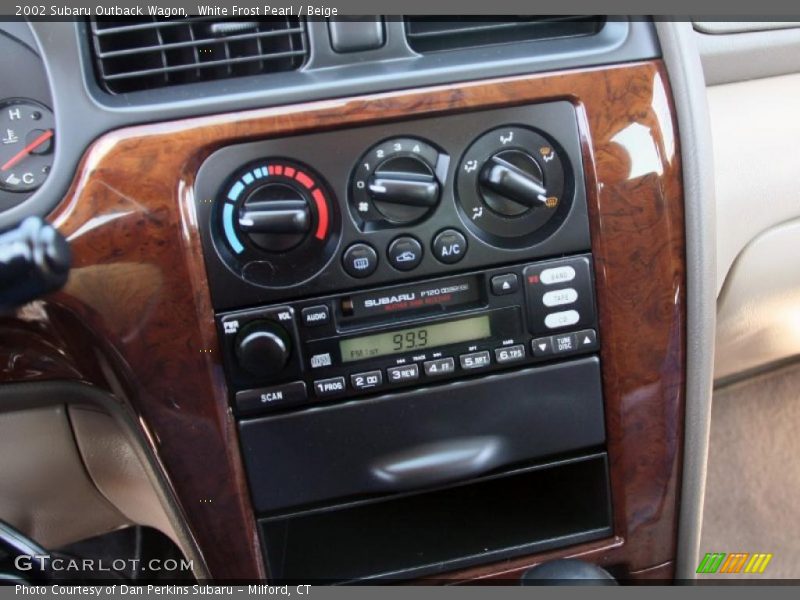 White Frost Pearl / Beige 2002 Subaru Outback Wagon
