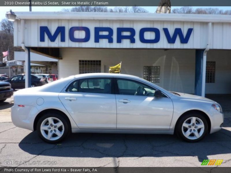 Silver Ice Metallic / Titanium 2010 Chevrolet Malibu LS Sedan