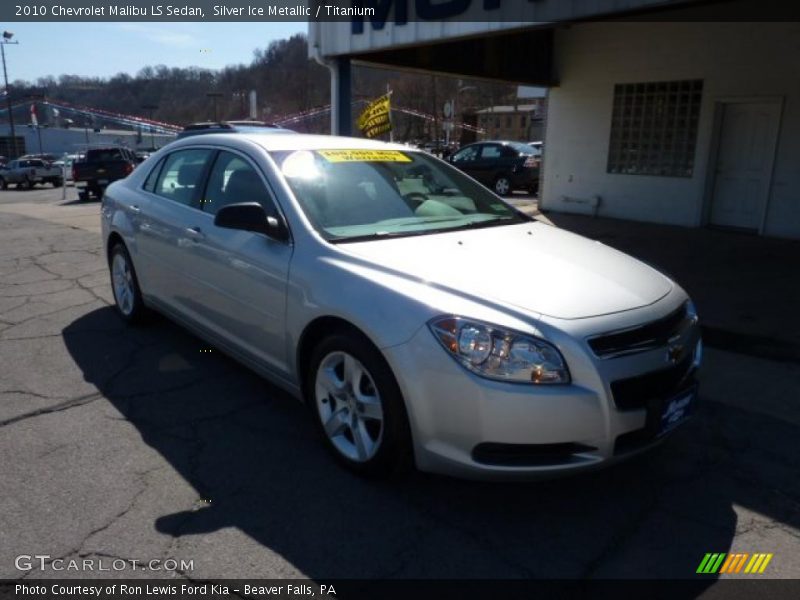 Silver Ice Metallic / Titanium 2010 Chevrolet Malibu LS Sedan