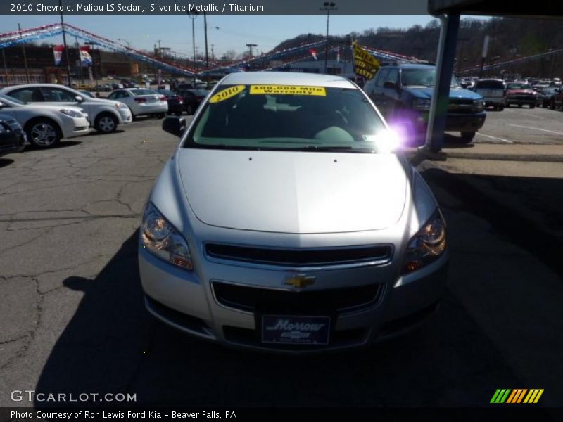 Silver Ice Metallic / Titanium 2010 Chevrolet Malibu LS Sedan