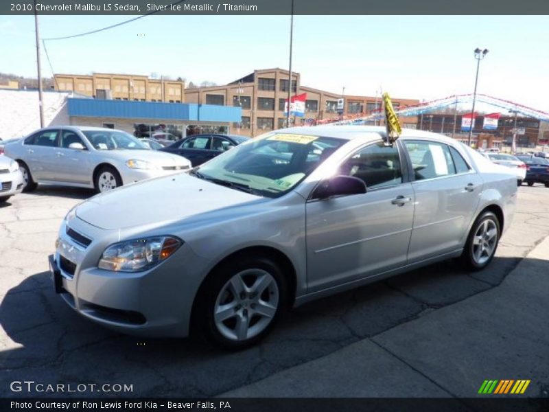 Silver Ice Metallic / Titanium 2010 Chevrolet Malibu LS Sedan