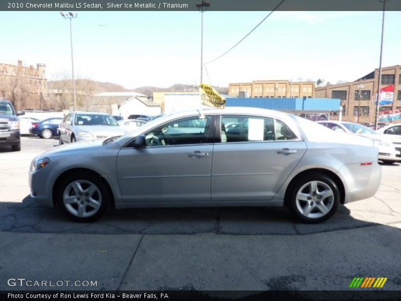Silver Ice Metallic / Titanium 2010 Chevrolet Malibu LS Sedan