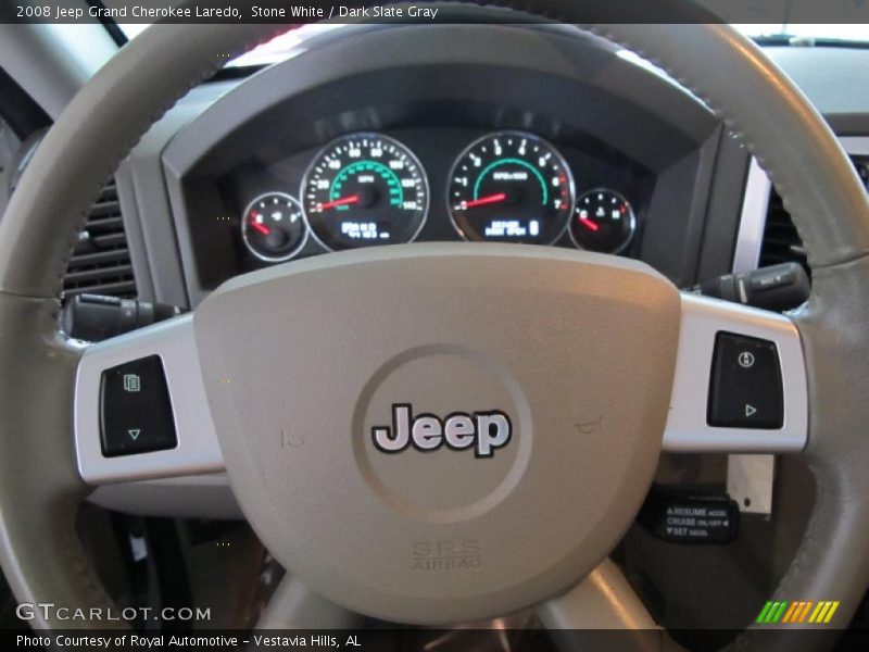 Stone White / Dark Slate Gray 2008 Jeep Grand Cherokee Laredo