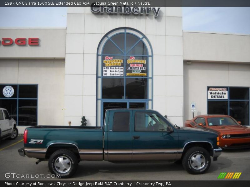Laguna Green Metallic / Neutral 1997 GMC Sierra 1500 SLE Extended Cab 4x4