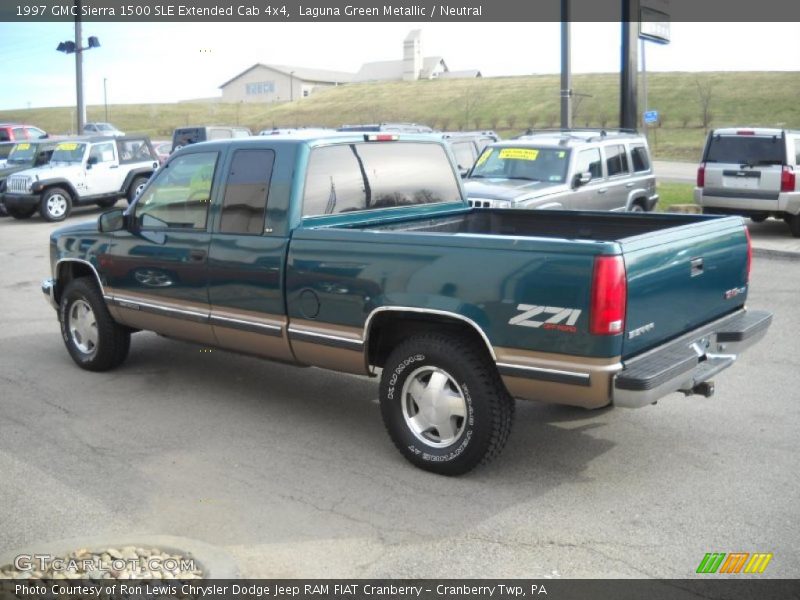 Laguna Green Metallic / Neutral 1997 GMC Sierra 1500 SLE Extended Cab 4x4