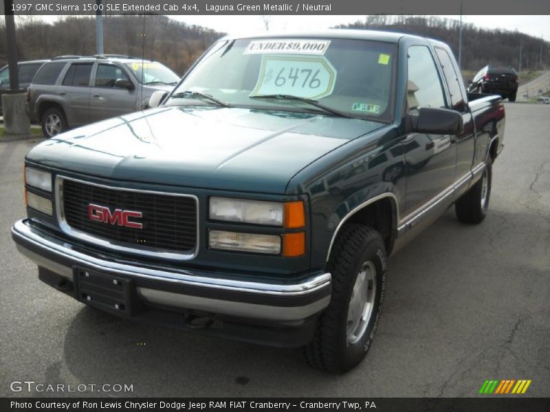 Laguna Green Metallic / Neutral 1997 GMC Sierra 1500 SLE Extended Cab 4x4