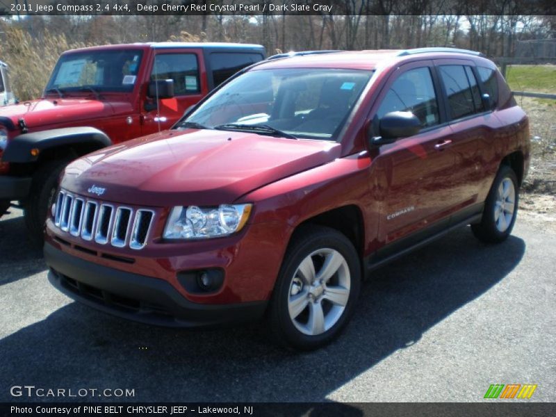 Deep Cherry Red Crystal Pearl / Dark Slate Gray 2011 Jeep Compass 2.4 4x4