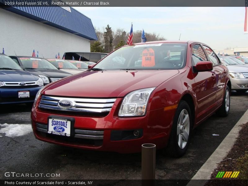 Redfire Metallic / Charcoal Black 2009 Ford Fusion SE V6