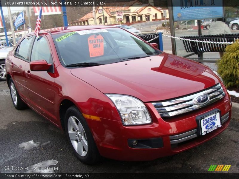 Redfire Metallic / Charcoal Black 2009 Ford Fusion SE V6
