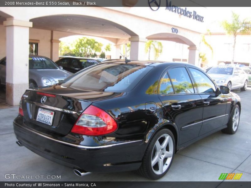 Black / Black 2008 Mercedes-Benz E 550 Sedan
