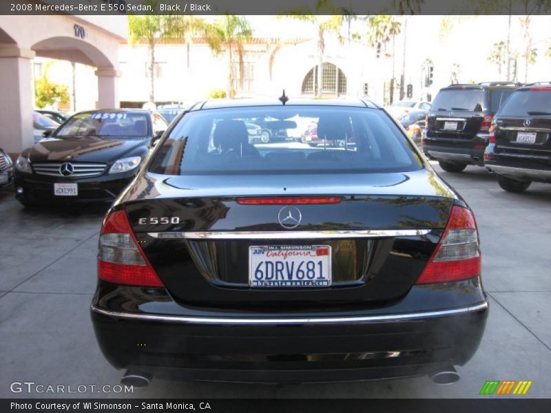 Black / Black 2008 Mercedes-Benz E 550 Sedan