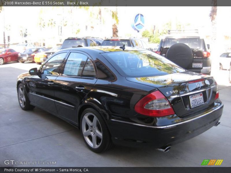 Black / Black 2008 Mercedes-Benz E 550 Sedan