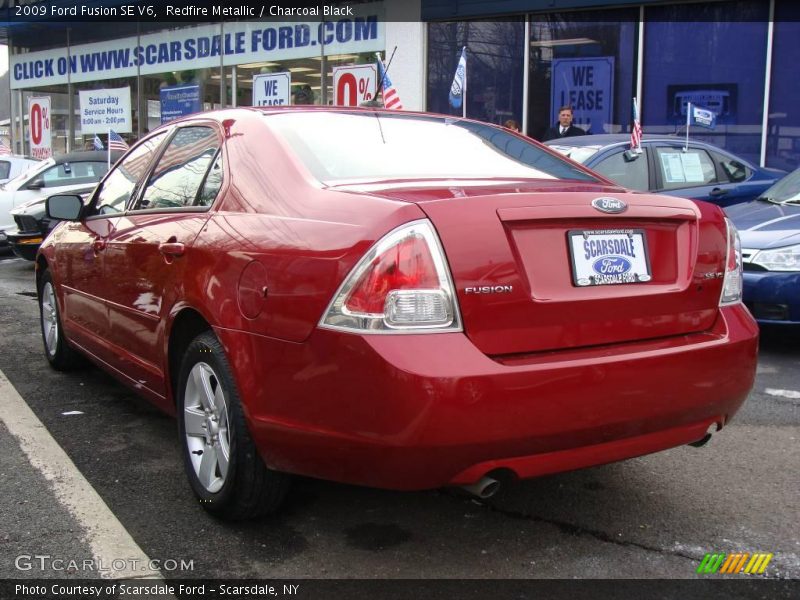 Redfire Metallic / Charcoal Black 2009 Ford Fusion SE V6