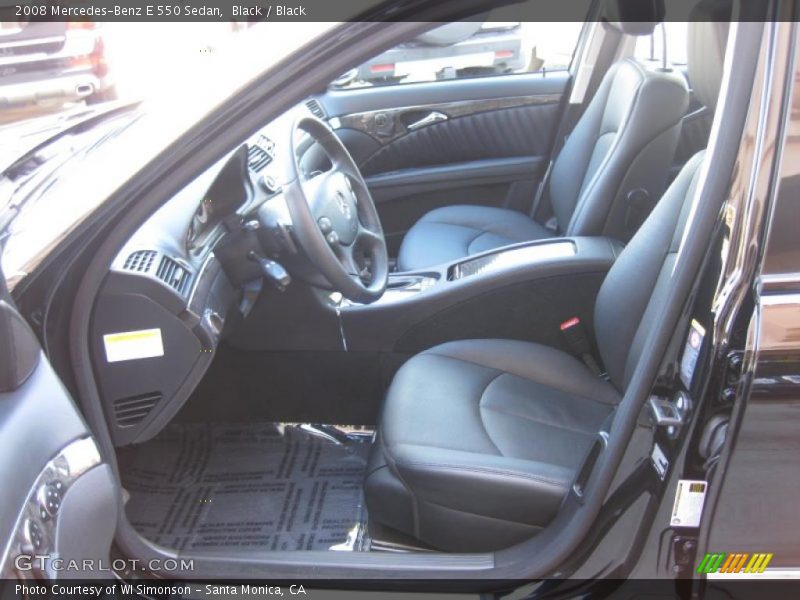 Black / Black 2008 Mercedes-Benz E 550 Sedan