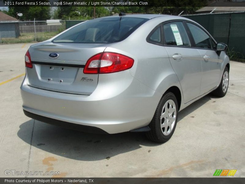 Ingot Silver Metallic / Light Stone/Charcoal Black Cloth 2011 Ford Fiesta S Sedan