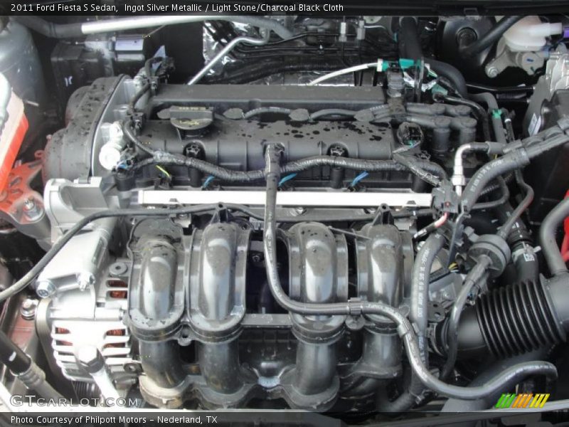 Ingot Silver Metallic / Light Stone/Charcoal Black Cloth 2011 Ford Fiesta S Sedan