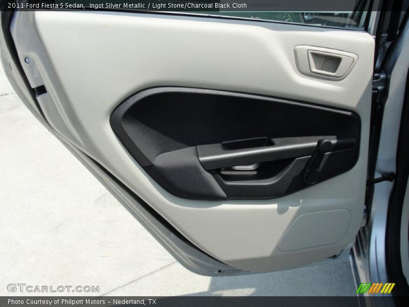 Ingot Silver Metallic / Light Stone/Charcoal Black Cloth 2011 Ford Fiesta S Sedan