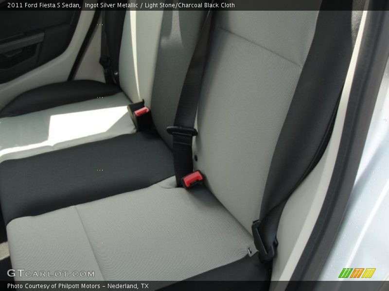 Ingot Silver Metallic / Light Stone/Charcoal Black Cloth 2011 Ford Fiesta S Sedan