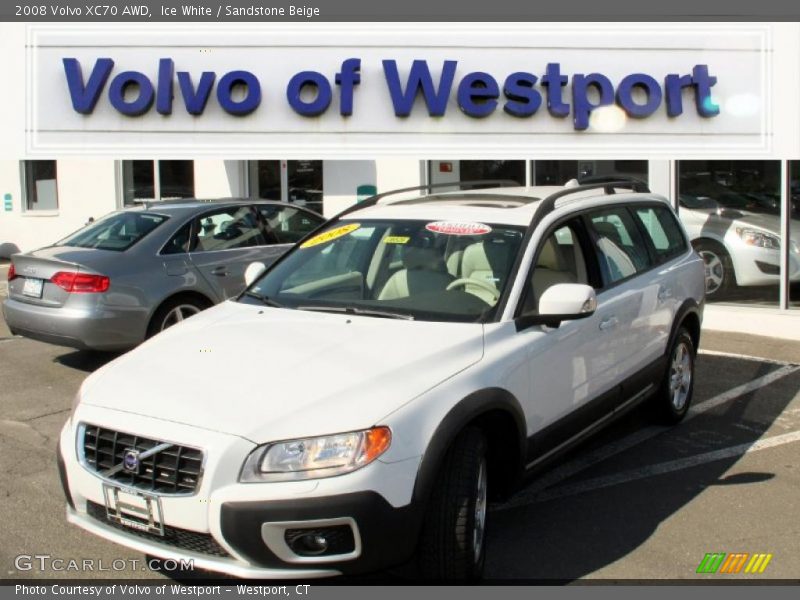 Ice White / Sandstone Beige 2008 Volvo XC70 AWD