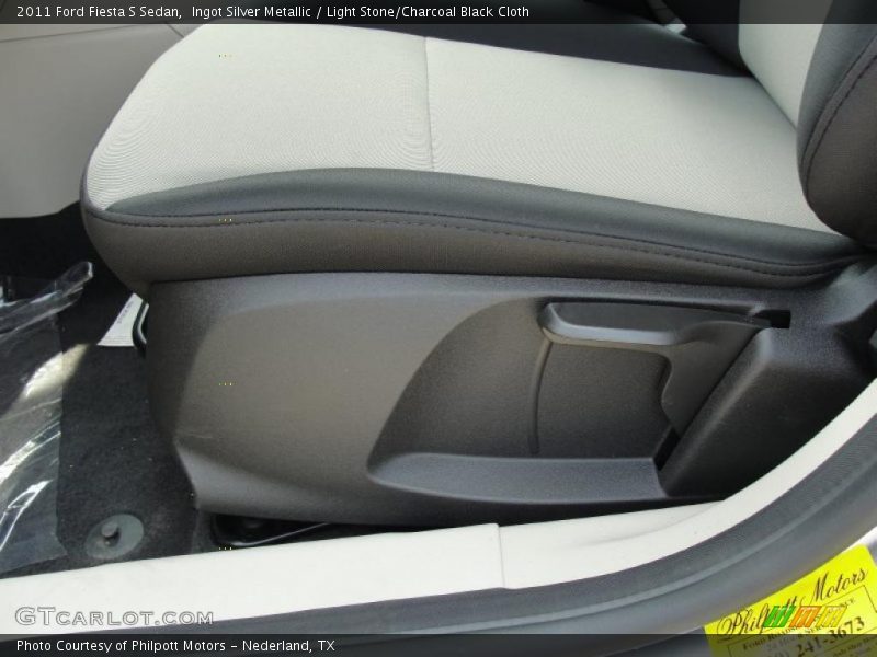Ingot Silver Metallic / Light Stone/Charcoal Black Cloth 2011 Ford Fiesta S Sedan
