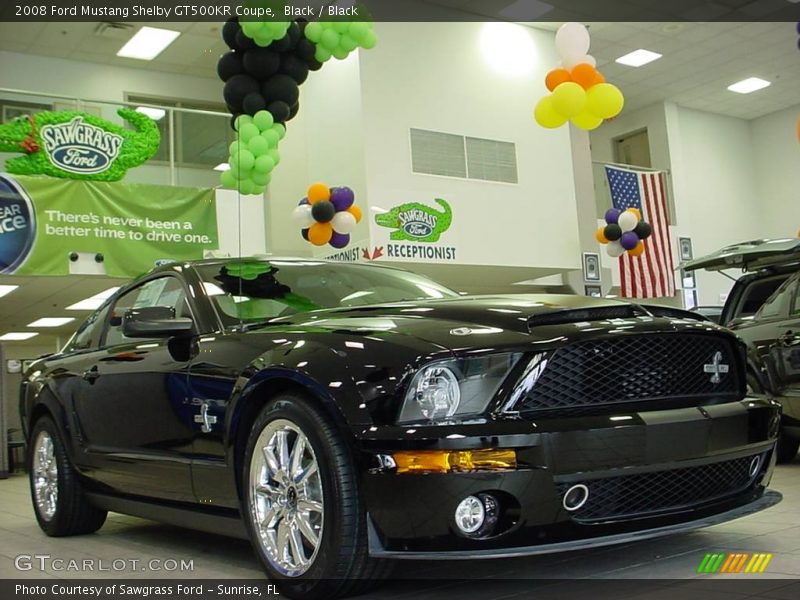 Black / Black 2008 Ford Mustang Shelby GT500KR Coupe