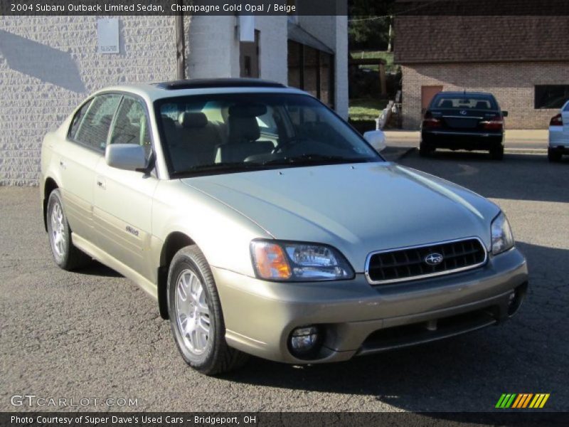 Champagne Gold Opal / Beige 2004 Subaru Outback Limited Sedan