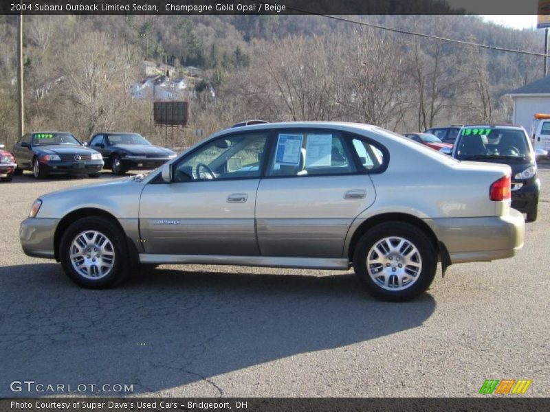 Champagne Gold Opal / Beige 2004 Subaru Outback Limited Sedan