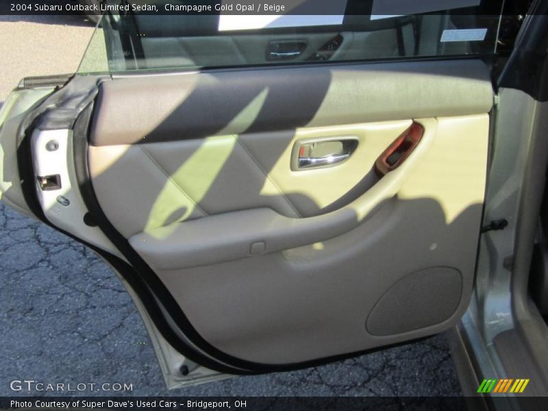 Champagne Gold Opal / Beige 2004 Subaru Outback Limited Sedan