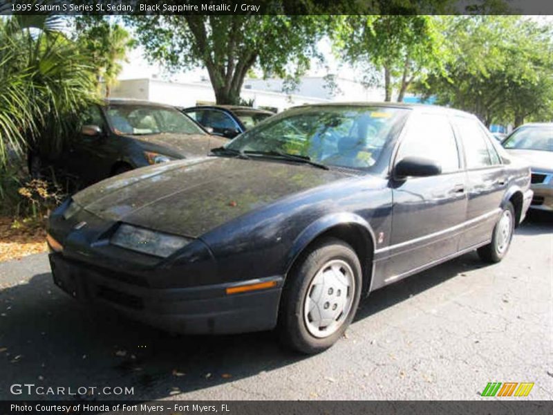 Black Sapphire Metallic / Gray 1995 Saturn S Series SL Sedan