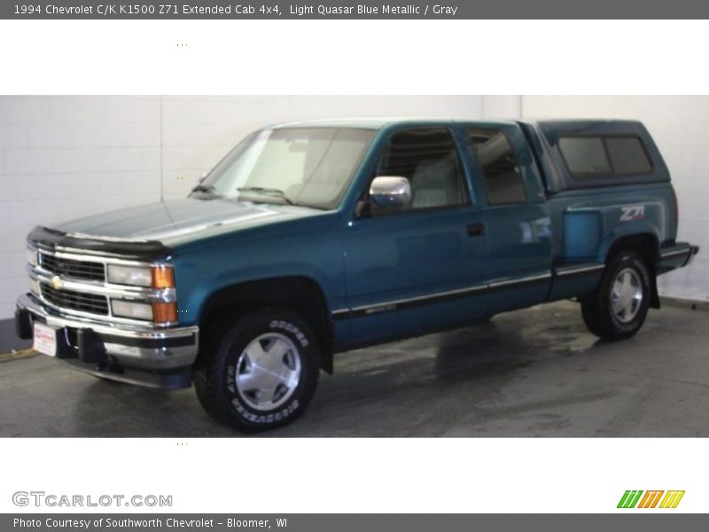 Light Quasar Blue Metallic / Gray 1994 Chevrolet C/K K1500 Z71 Extended Cab 4x4