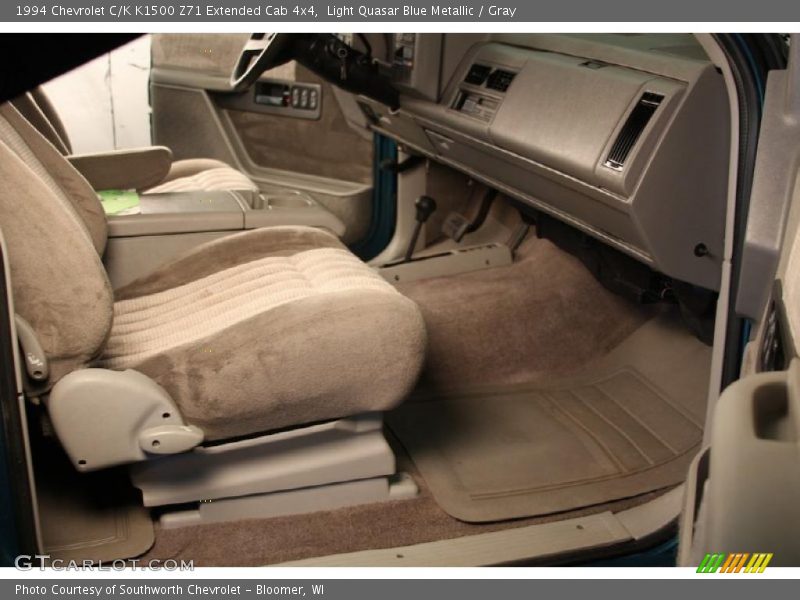 Light Quasar Blue Metallic / Gray 1994 Chevrolet C/K K1500 Z71 Extended Cab 4x4