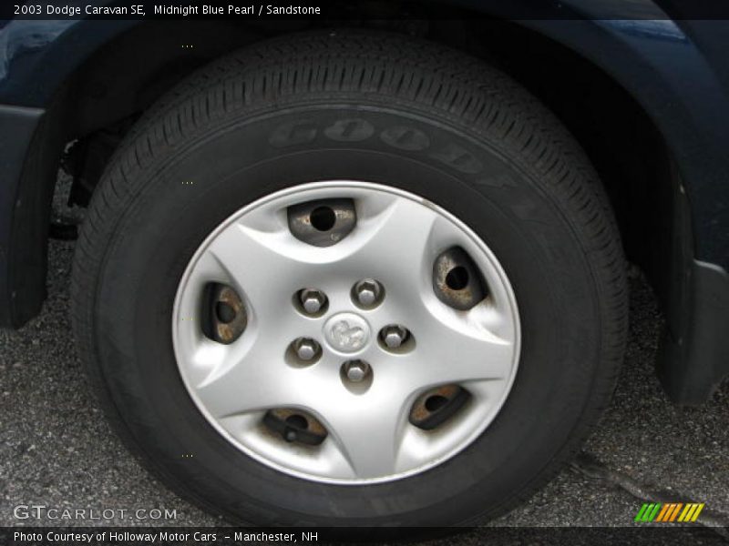 Midnight Blue Pearl / Sandstone 2003 Dodge Caravan SE