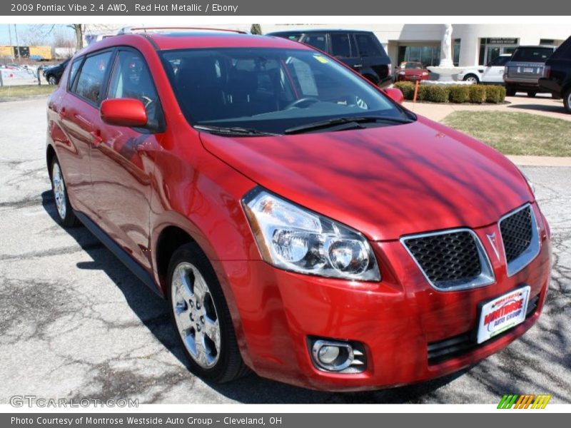 Red Hot Metallic / Ebony 2009 Pontiac Vibe 2.4 AWD