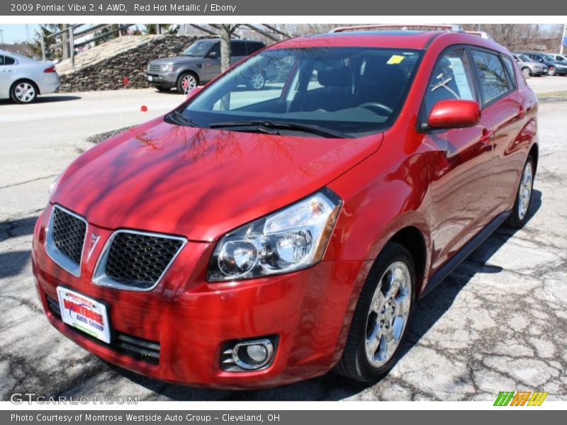 Red Hot Metallic / Ebony 2009 Pontiac Vibe 2.4 AWD