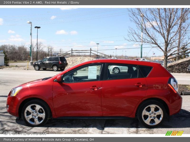 Red Hot Metallic / Ebony 2009 Pontiac Vibe 2.4 AWD