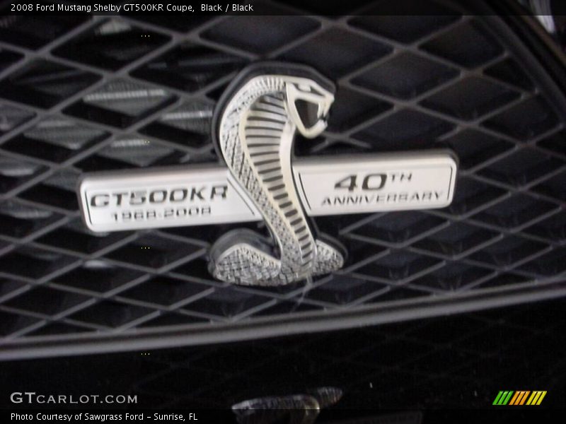 Black / Black 2008 Ford Mustang Shelby GT500KR Coupe