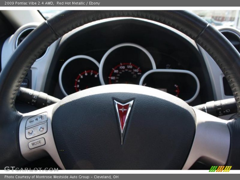 Red Hot Metallic / Ebony 2009 Pontiac Vibe 2.4 AWD