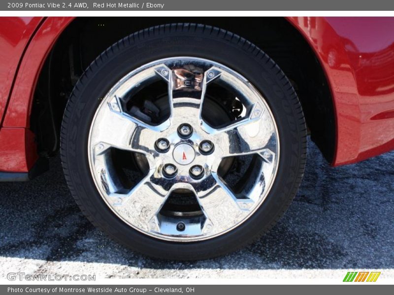 Red Hot Metallic / Ebony 2009 Pontiac Vibe 2.4 AWD