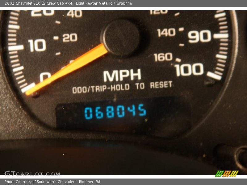 Light Pewter Metallic / Graphite 2002 Chevrolet S10 LS Crew Cab 4x4