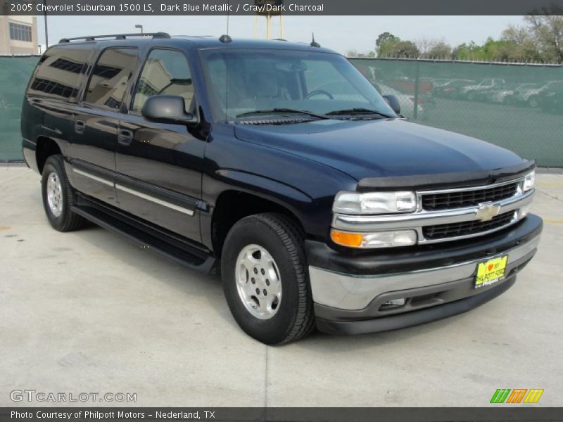 Dark Blue Metallic / Gray/Dark Charcoal 2005 Chevrolet Suburban 1500 LS