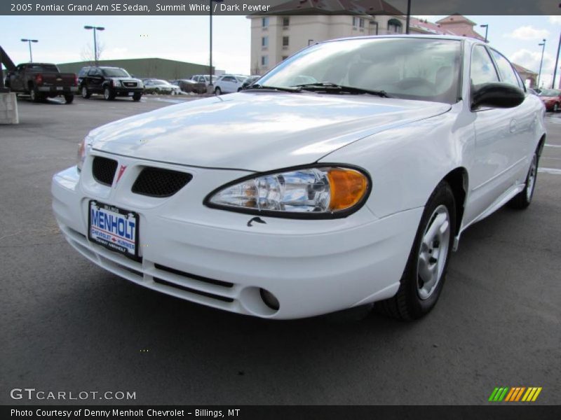 Summit White / Dark Pewter 2005 Pontiac Grand Am SE Sedan