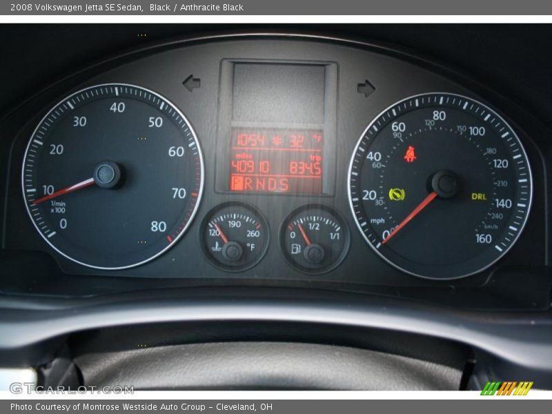 Black / Anthracite Black 2008 Volkswagen Jetta SE Sedan
