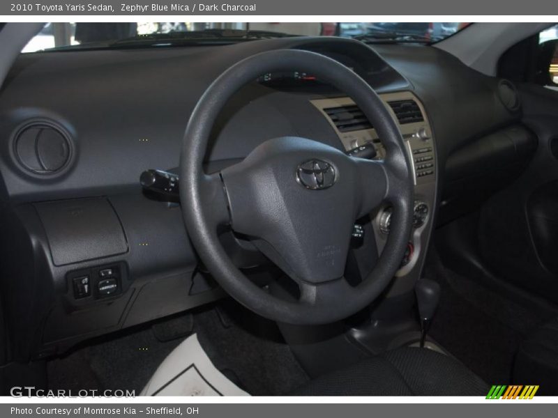 Zephyr Blue Mica / Dark Charcoal 2010 Toyota Yaris Sedan
