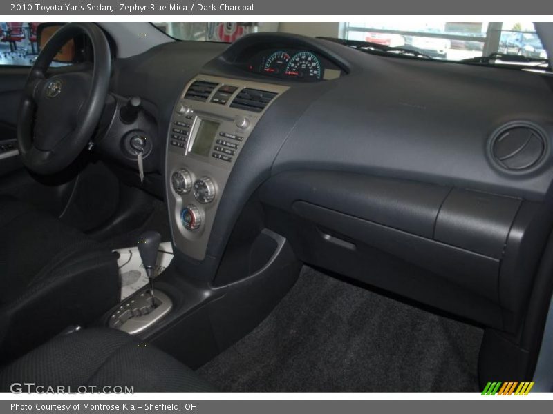 Zephyr Blue Mica / Dark Charcoal 2010 Toyota Yaris Sedan