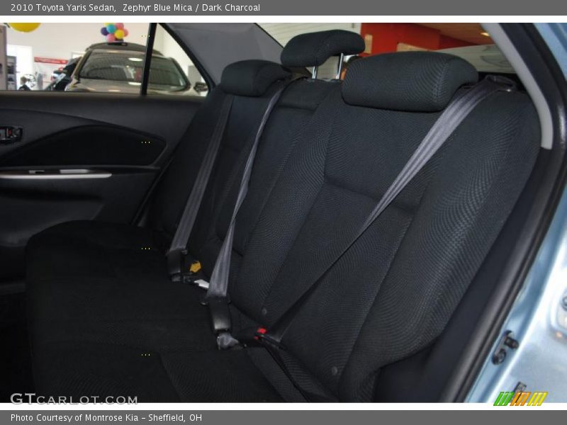 Zephyr Blue Mica / Dark Charcoal 2010 Toyota Yaris Sedan