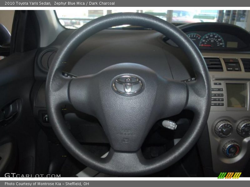 Zephyr Blue Mica / Dark Charcoal 2010 Toyota Yaris Sedan