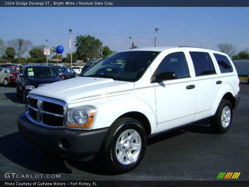 Bright White / Medium Slate Gray 2004 Dodge Durango ST