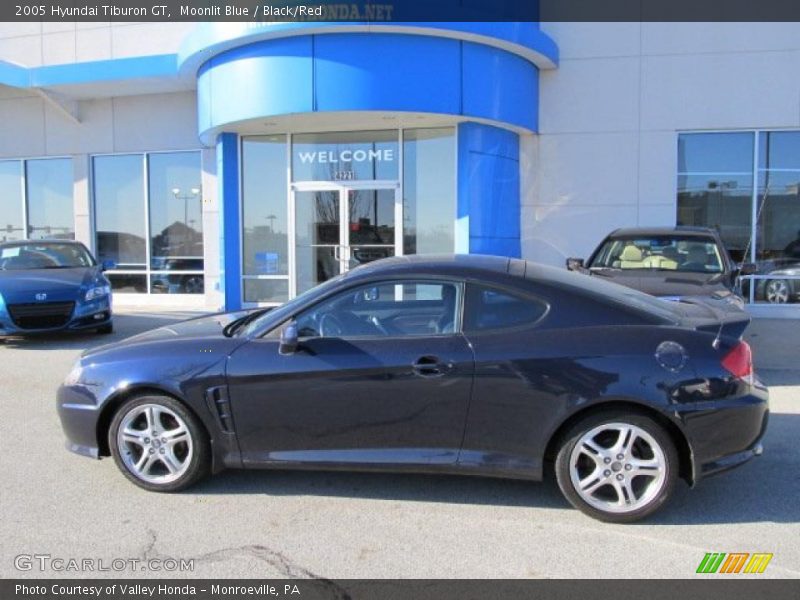 Moonlit Blue / Black/Red 2005 Hyundai Tiburon GT