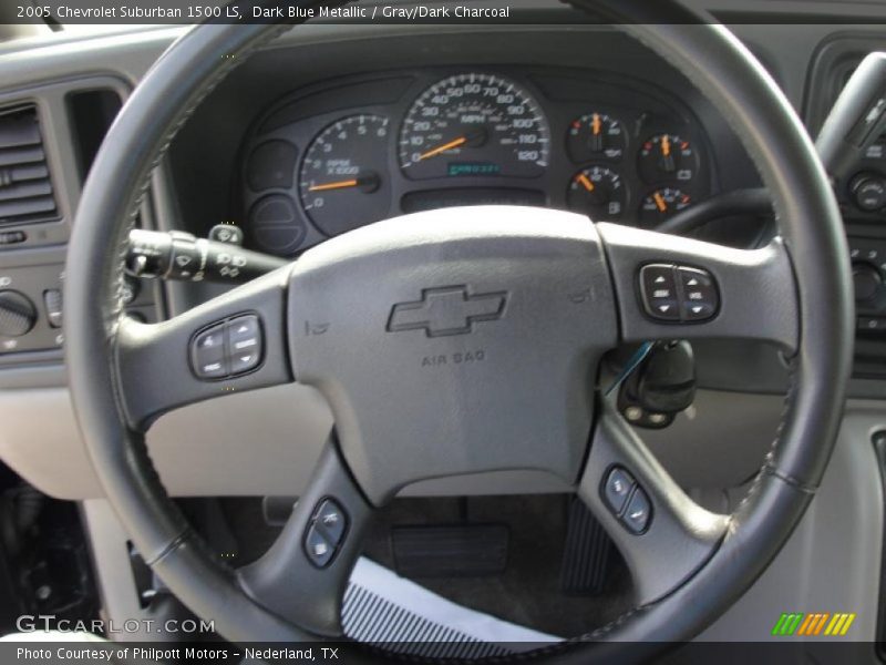 Dark Blue Metallic / Gray/Dark Charcoal 2005 Chevrolet Suburban 1500 LS